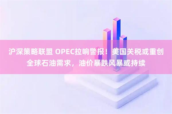 沪深策略联盟 OPEC拉响警报！美国关税或重创全球石油需求，油价暴跌风暴或持续